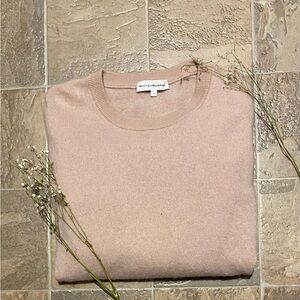 White + Warren 100% Cashmere Crewneck - Pink / Faded Rose - Sz L - Gently Used